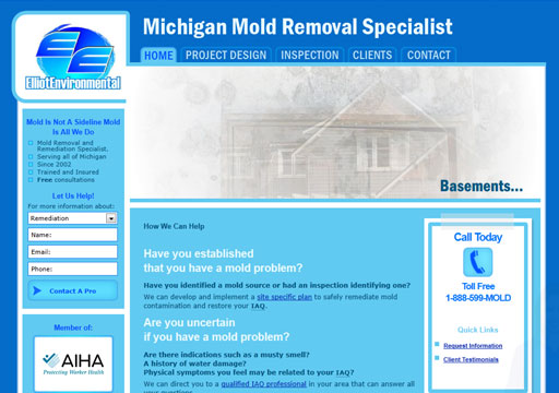 Michigan Mold Specialists website
